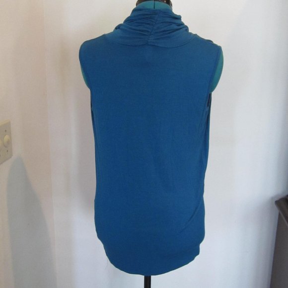 B‘Leev women's L blouse Teal made In USA - Picture 3 of 4